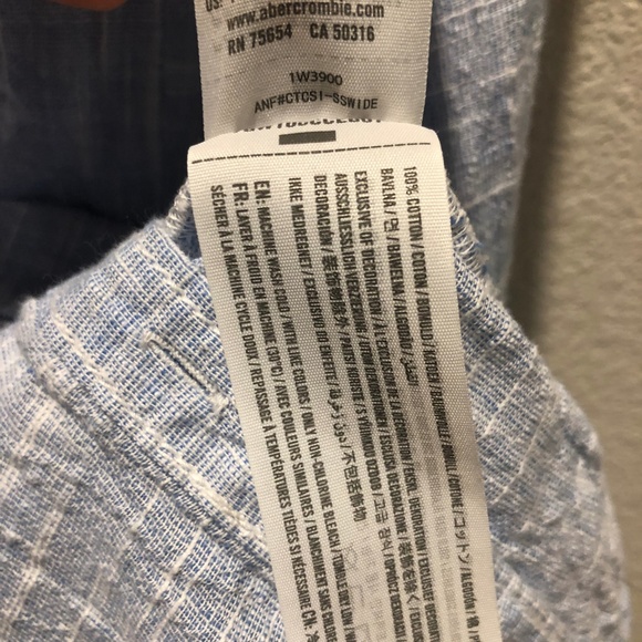 A&F Tie Sleeve Shirt Size M - Picture 5 of 5